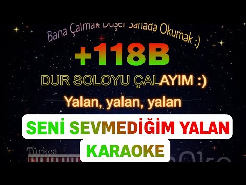 Seni Sevmedigim Yalan arabeks karaoke (İbrahim Tatlıses)Türkçe Piano