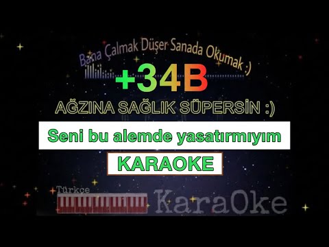 Seni Bu Alemde Yaşatırmıyım (Uğur Karakuş-Fatih Bulut)Türkçe Piano Karaoke 2 AYRI TON LA BEMOL VE Mİ